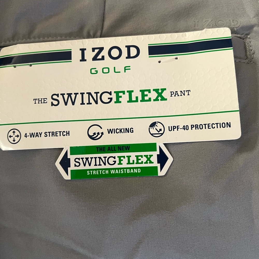 Izod Golf SwingFlex Pants - Classic Gray